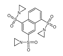 1-[5,7-bis(aziridin-1-ylsulfonyl)naphthalen-1-yl]sulfonylaziridine Structure