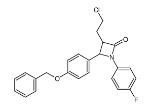 4-(4-(benzyloxy)phenyl)-3-(2-chloroethyl)-1-(4-fluorophenyl)azetidin-2-one结构式