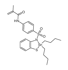 N-[4-(2,2-Dibutyl-1-thia-3-aza-2-stanna-indane-3-sulfonyl)-phenyl]-2-methyl-acrylamide结构式