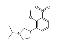 3-(2-methoxy-3-nitrophenyl)-1-propan-2-ylpyrrolidine Structure