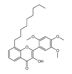 3-hydroxy-8-nonyl-2-(2,4,5-trimethoxyphenyl)chromen-4-one Structure