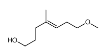 7-methoxy-4-methylhept-4-en-1-ol结构式