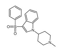 3-(benzenesulfonyl)-1-(1-methylpiperidin-4-yl)indole结构式