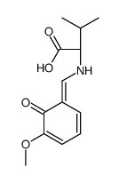 (2S)-2-[(5-methoxy-6-oxocyclohexa-2,4-dien-1-ylidene)methylamino]-3-methylbutanoic acid Structure