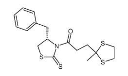 (S)-1-(4-benzyl-2-thioxothiazolidin-3-yl)-3-(2-methyl-1,3-dithiolan-2-yl)propan-1-one Structure