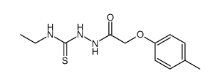 N-ethyl-2-(2-(p-tolyloxy)acetyl)hydrazinecarbothioamide结构式