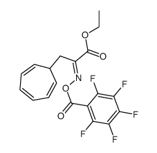 ethyl 3-(cyclohepta-2,4,6-trienyl)-2-[(E)-pentafluorobenzoyloxyimino]propionate结构式