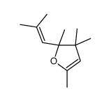 2,3,3,5-tetramethyl-2-(2-methylprop-1-enyl)furan Structure