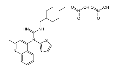 2-(2-ethylhexyl)-1-(2-methylquinolin-4-yl)-1-(1,3-thiazol-2-yl)guanidine,nitric acid Structure