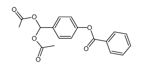 1,1-diacetoxy-1-(4-benzoyloxyphenyl)methane结构式