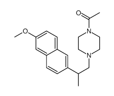 1-Acetyl-4-(2-(6-methoxy-2-naphthalenyl)propyl)piperazine structure