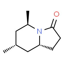 3(2H)-Indolizinone,hexahydro-5,7-dimethyl-,(5R,7R,8aR)-(9CI)结构式