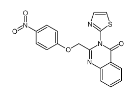 2-[(4-nitrophenoxy)methyl]-3-(1,3-thiazol-2-yl)quinazolin-4-one结构式