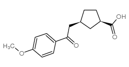 cis-3-[2-(4-methoxyphenyl)-2-oxoethyl]cyclopentane-1-carboxylic acid Structure