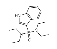 N,N,N',N'-tetraethyl-P-indol-3-yl phosphonic diamide Structure