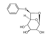 .beta.-D-Glucopyranose, 1,6-anhydro-6-C-(phenylthio)-, (R)- structure