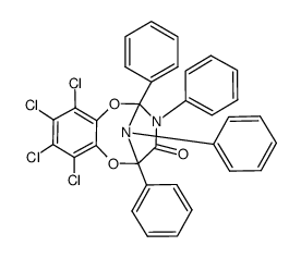 7,8,9,10-Tetrachlor-2,5-imino-2,3,5,11-tetraphenyl-2,3,4,5-tetrahydro-1,6,3-benzodioxazocin-4-on结构式