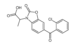 2-[6-(2-chlorobenzoyl)-2-oxo-1,3-benzoxazol-3-yl]propanoic acid Structure