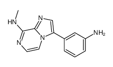 3-(3-aminophenyl)-N-methylimidazo[1,2-a]pyrazin-8-amine结构式