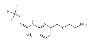6-[2-(2,2,2-trifluoroethyl)guanidino]-2-[(2-aminoethyl)-thiomethyl]pyridine结构式