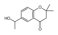 4H-1-Benzopyran-4-one, 2,3-dihydro-6-(1-hydroxyethyl)-2,2-dimethyl- Structure