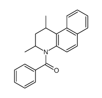 1,2,3,4-tetrahydro-2,4-dimethyl-N-benzoyl-5,6-benzoquinoline Structure