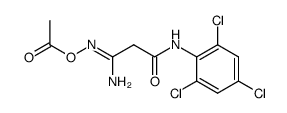 (Z)-3-(acetoxyimino)-3-amino-N-(2,4,6-trichlorophenyl)propanamide Structure