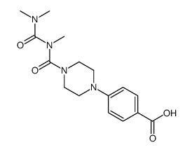 Benzoic acid, 4-(4-((((dimethylamino)carbonyl)methylamino)carbonyl)-1- piperazinyl)-, hydrate (4:1)结构式