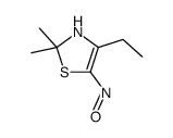 4-ethyl-2,2-dimethyl-5-nitroso-3H-1,3-thiazole结构式