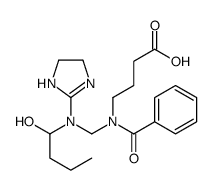 4-[benzoyl-[[4,5-dihydro-1H-imidazol-2-yl(1-hydroxybutyl)amino]methyl]amino]butanoic acid Structure