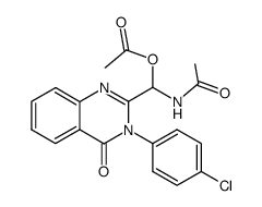 R,S-Essigsaeure(acetamido-[3-[4-chlorphenyl]-3,4-dihydro-4-oxo-2-chinazolinyl]-methyl)ester Structure