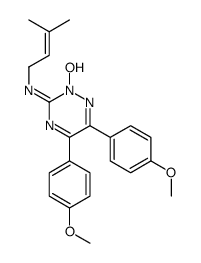 2-hydroxy-5,6-bis(4-methoxyphenyl)-N-(3-methylbut-2-enyl)-1,2,4-triazin-3-imine Structure