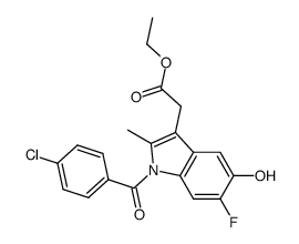 ethyl [1-(4-chlorobenzoyl)-6-fluoro-5-hydroxy-2-methyl-1H-indol-3-yl]acetate结构式