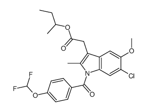 sec-butyl {6-chloro-1-[4-(difluoromethoxy)benzoyl]-5-methoxy-2-methyl-1H-indol-3-yl}acetate Structure