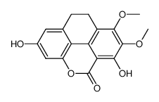 9,10-Dihydro-2,6-dihydroxy-7,8-dimethoxy-5H-phenanthro[4,5-bcd]pyran-5-one结构式