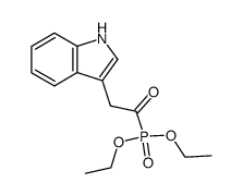 diethyl 1-oxo-2-(3-indolyl)ethanephosphonate结构式