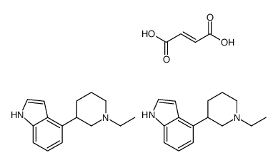 1H-Indole, 4-(1-ethyl-3-piperidinyl)-, (E)-2-butenedioate (2:1)结构式