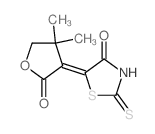 4-Thiazolidinone,5-(dihydro-4,4-dimethyl-2-oxo-3(2H)-furanylidene)-2-thioxo- picture
