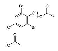 acetic acid,2,6-dibromobenzene-1,4-diol Structure