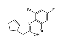 2-[(1R)-cyclopent-2-en-1-yl]-N-(2,6-dibromo-4-fluorophenyl)acetamide结构式