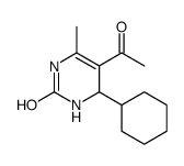 5-acetyl-4-cyclohexyl-6-methyl-3,4-dihydro-1H-pyrimidin-2-one Structure