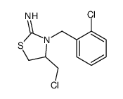 4-(chloromethyl)-3-[(2-chlorophenyl)methyl]-1,3-thiazolidin-2-imine Structure