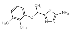 5-[1-(2,3-Dimethyl-phenoxy)-ethyl]-[1,3,4]thiadiazol-2-ylamine Structure