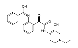 Benzeneacetic acid, 2-(benzoylamino)-alpha-oxo-, 2-((diethylamino)acet yl)hydrazide结构式