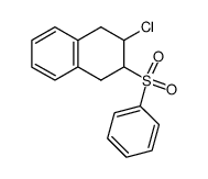 2-chloro-1,2,3,4-tetrahydro-3-(phenylsulfonyl)-naphthalene结构式