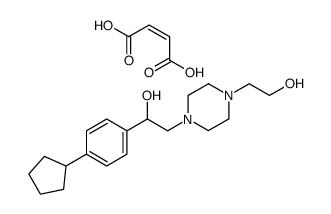 alpha-(4-Cyclopentylphenyl)-1,4-piperazinediethanol (Z)-2-butenedioate (1:2)结构式