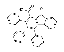 9-oxo-2,3,4-triphenyl-fluorene-1-carboxylic acid结构式