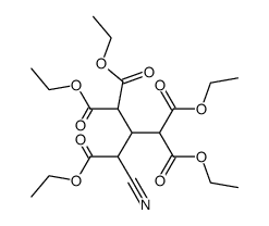 2-(ethoxycarbonyl-cyano-methyl)-propane-1,1,3,3-tetracarboxylic acid tetraethyl ester Structure