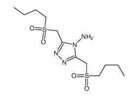 3,5-bis(butylsulfonylmethyl)-1,2,4-triazol-4-amine Structure