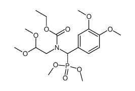 ethyl (2,2-dimethoxyethyl)((3,4-dimethoxyphenyl)(dimethoxyphosphoryl)methyl)carbamate Structure